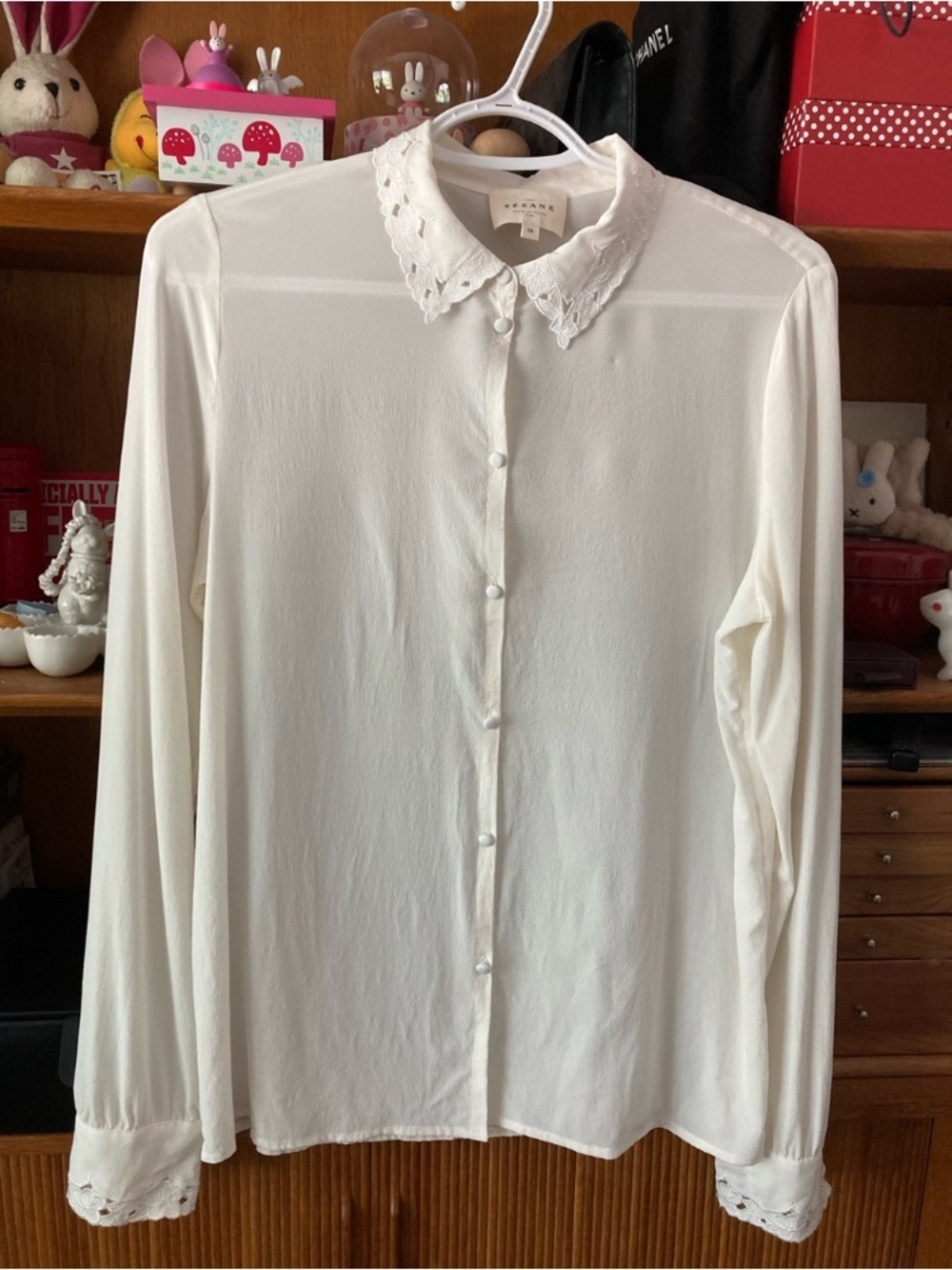 Sezane 100% silk blouse